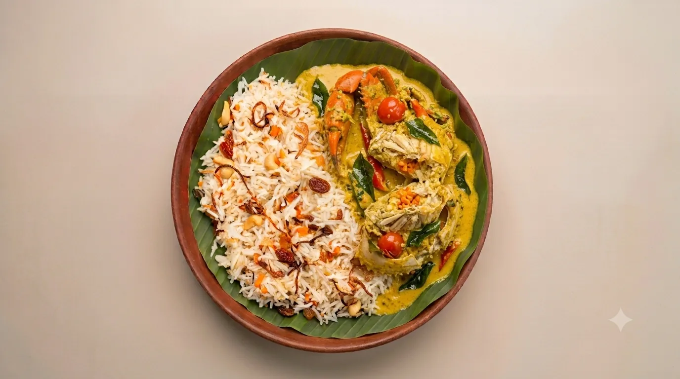 Ghee Rice - Crab